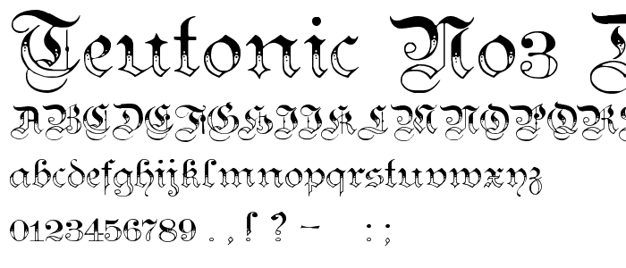 Teutonic No3 DemiBold font